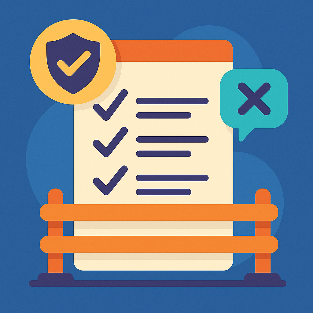 Checklist: Guardrail de conteúdo