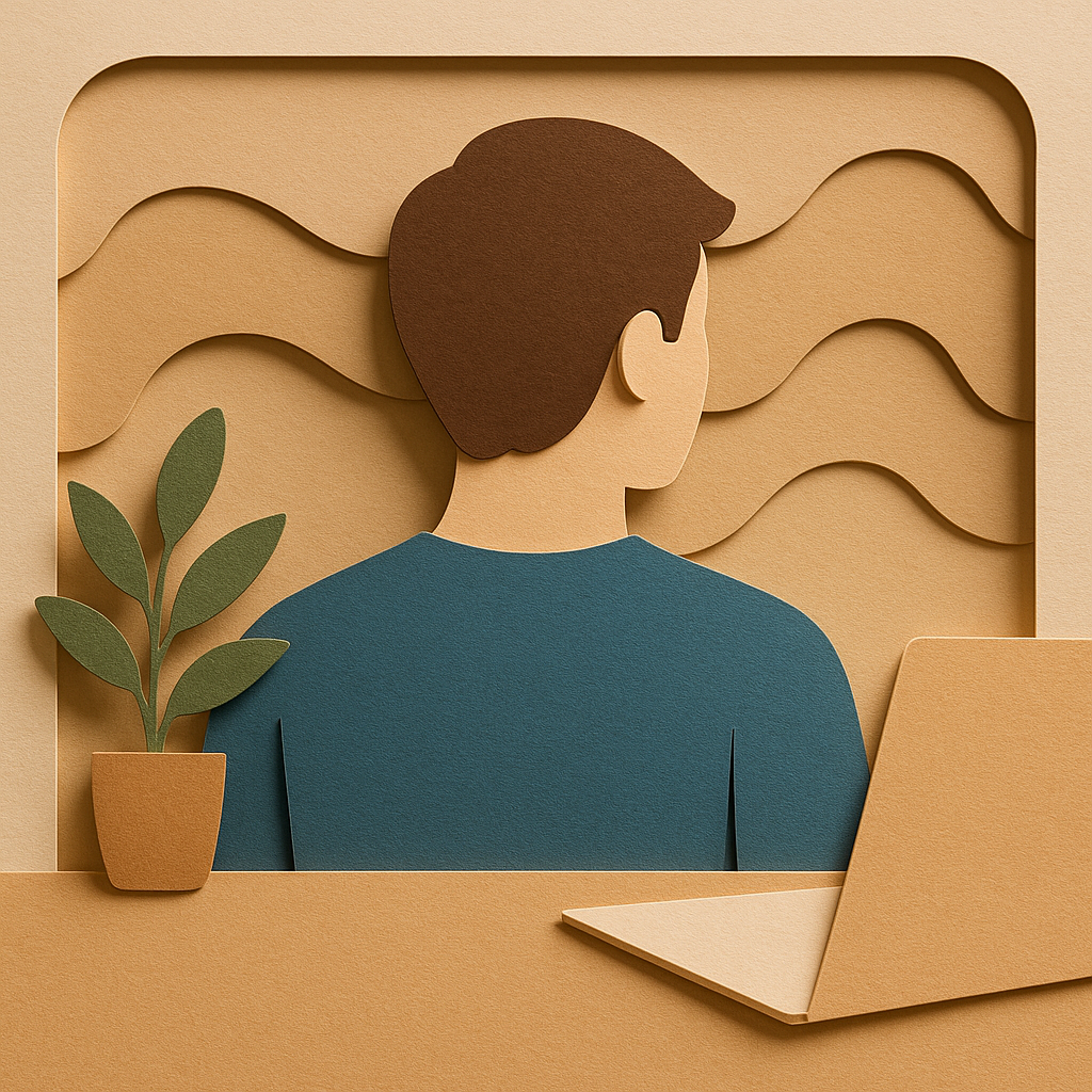 Retrato em recorte de papel (paper cut)