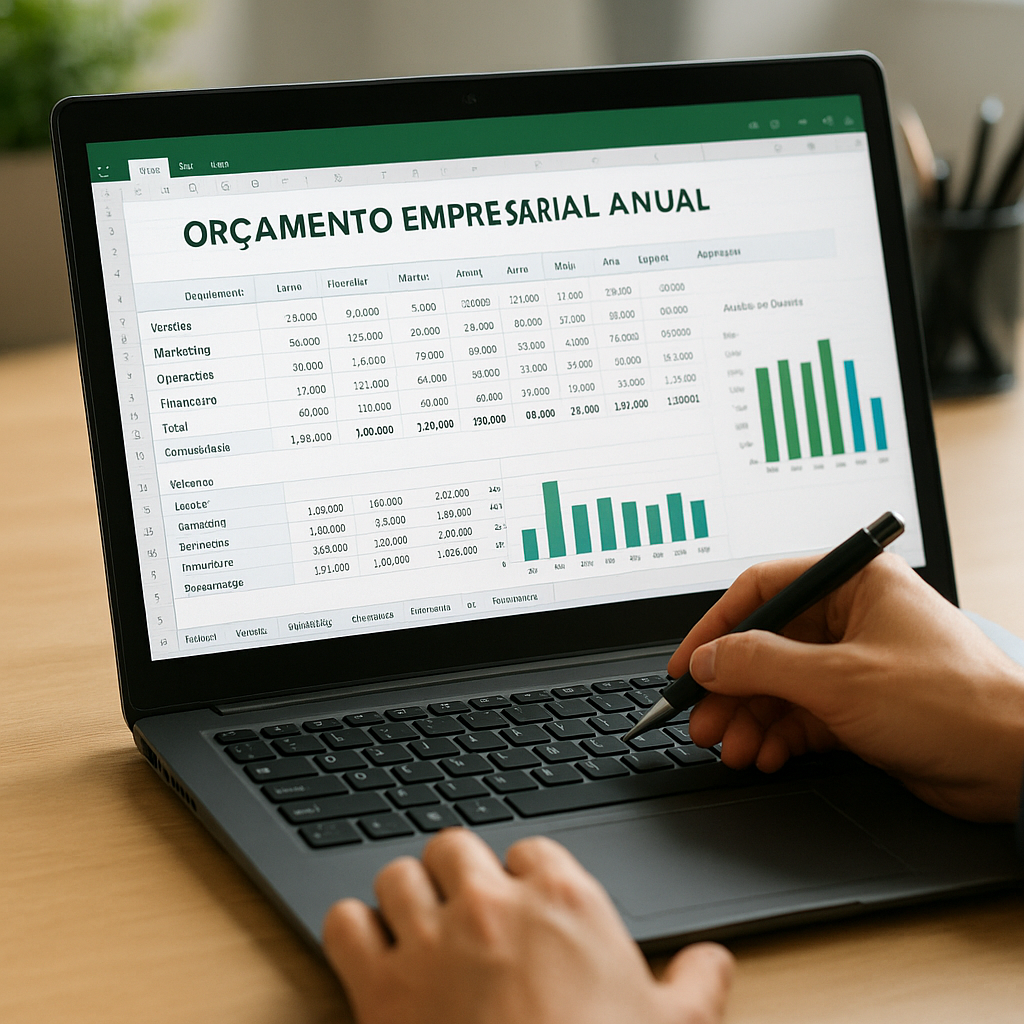 Orçamento Empresarial Anual por Departamento no Excel